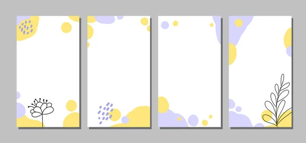 Conjunto Fondos Abstractos Minimalistas Fondo Tendencia Vertical Para Redes Sociales — Vector de stock