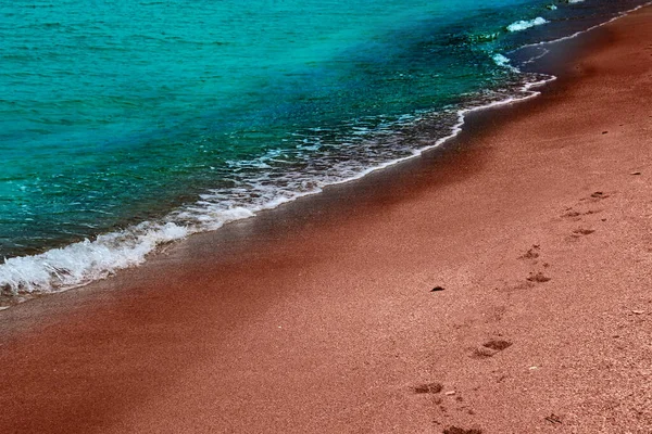 Ola Mar Azul Una Playa Guijarros —  Fotos de Stock