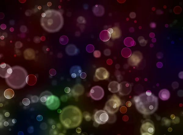 Colored Blurred Abstract Bokeh Pattern Dark Background — Zdjęcie stockowe