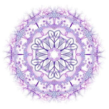 Beyaz zemin üzerinde zarif geometrik dairesel desen.