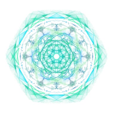 Beyaz zemin üzerinde zarif geometrik dairesel desen.