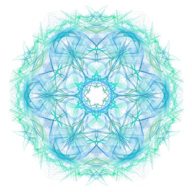 Beyaz zemin üzerinde zarif geometrik dairesel desen.