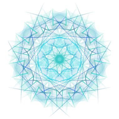 Beyaz zemin üzerinde zarif geometrik dairesel desen.