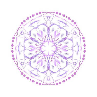 Beyaz zemin üzerinde zarif geometrik dairesel desen.