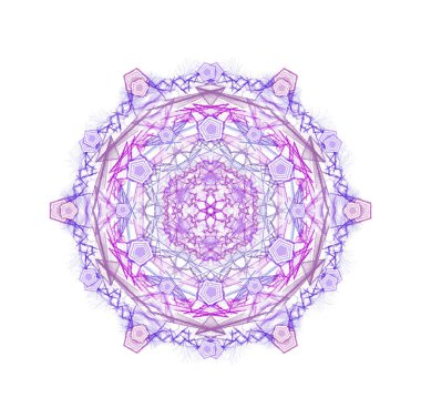 Beyaz zemin üzerinde zarif geometrik dairesel desen.