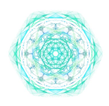 Beyaz zemin üzerinde zarif geometrik dairesel desen.