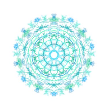 Beyaz zemin üzerinde zarif geometrik dairesel desen.