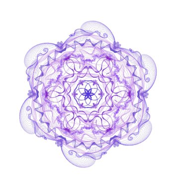 Beyaz zemin üzerinde zarif geometrik dairesel desen.