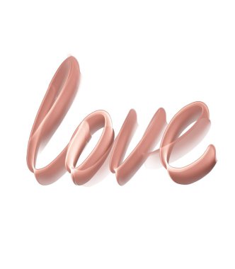 Love lettering. Pink illustration. Textured