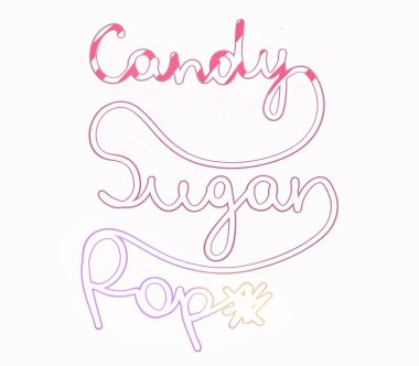 Candy sugar pop. Fun lettering. Colourful 