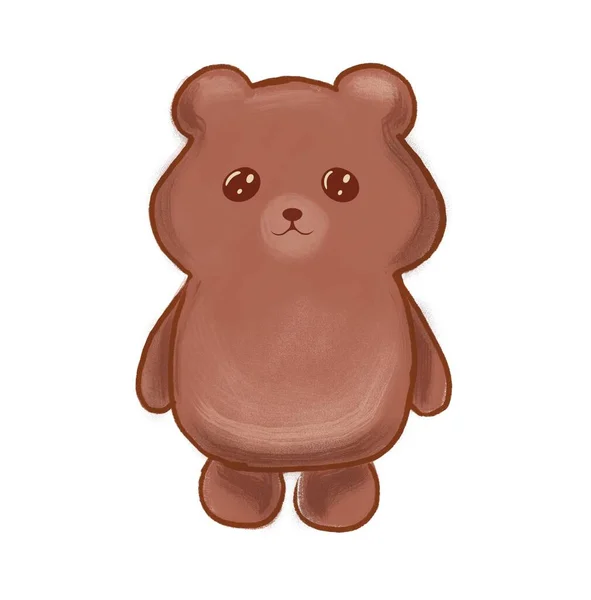 Illustration Cute Bear Standing Character Royaltyfria Stockbilder