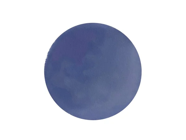 Cirkel Aquareltextuur Blauwe Paarse Kleur Abstracte Penseelstreek Met Papieren Effect — Stockfoto