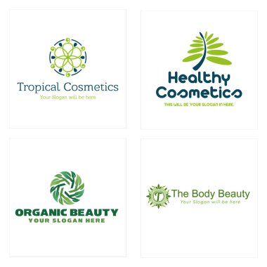 Doğa sağlıklı kozmetik güzellik logosu tasarımı