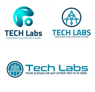 Modern teknoloji dijital bağlantı logosu tasarımı