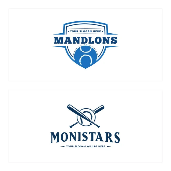 Badge moderne baseball logo sport design — Image vectorielle