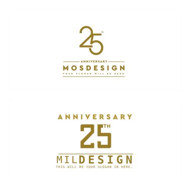 Modern 25. yıl dönümü logosu tasarımı