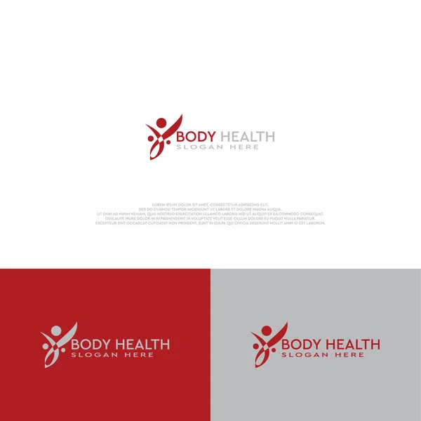 Modern egészségügyi szervezet emberek ikon lapos vonalú logó tervezés — Stock Vector