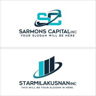 Modern iş pazarlama finansal başlangıç metni logo tasarımı