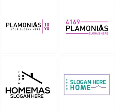 Modern inşaat gelişimi ev çatısı logosu tasarımı