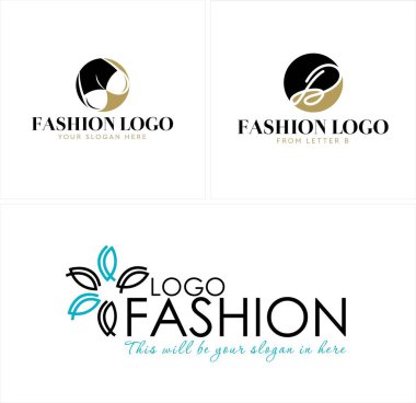 Moda simgesi vektör logosu tasarımı