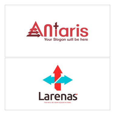 Modern düz çizgi ok sağlık şirketinin logo tasarımı