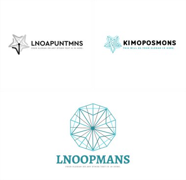 Modern teknoloji küresel yıldız devresi bağlantılı logo tasarımı