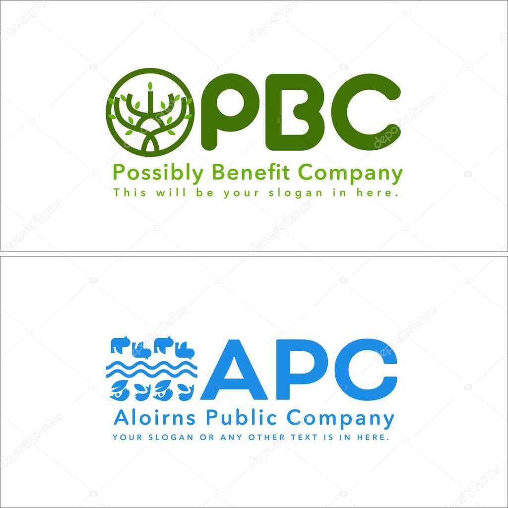 Green blue circle root leaf silhouette bird wave fish logo design concept vector suitable for ecology nature business industrial agriculture bio