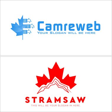 Modern iş teknolojisi akçaağaç dağ teknolojisi logosu tasarımı 