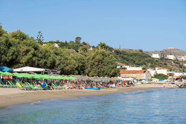 Пляж Каливес на Крите, Греция — стоковое фото