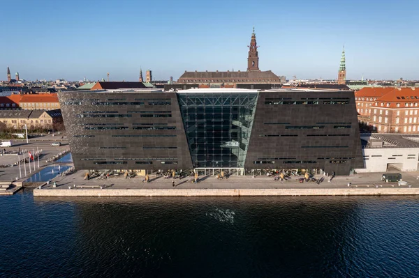 Vista aérea de la Biblioteca Real en Copenhague, Dinamarca — Foto de Stock