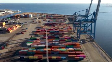 Kopenhag Malmö Konteynır Terminalinin Drone Görünümü