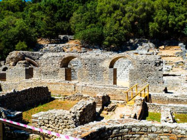 Arnavutluk 'taki Butrinto arkeolojik sahasında Asclepius' un Sığınağı