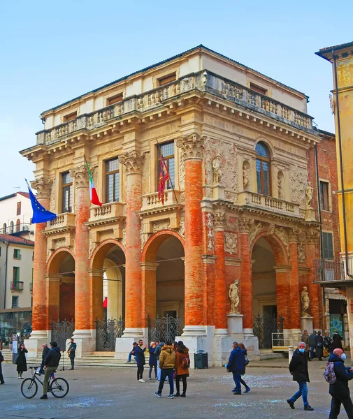 Vicenza Febbraio 2022 Palazzo Del Capitaniato Palazzo Vicenza Progettato Andrea — Foto Stock