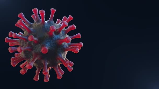 Coronavirus Vírus Loop Microscópio Médico Close Animação Tela Verde — Vídeo de Stock