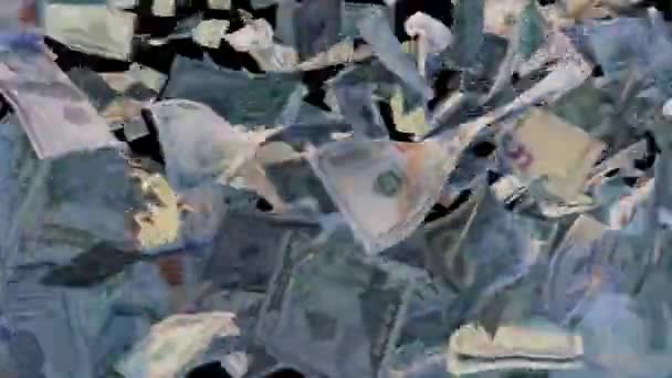 Pieniądze Odlatujące Przejście Transformacji Wiatru Alfa Przejrzystości — Wideo stockowe