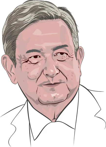 Andres Manuel Lopez Obrador 墨西哥总统 — 图库矢量图片