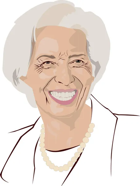 Christine Lagarde Presidente Banco Central Europeu — Vetor de Stock