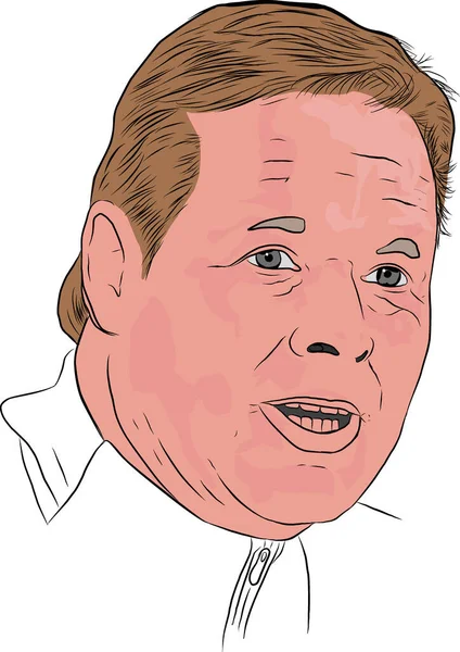 Ronald Koeman Portré Illusztráció — Stock Vector