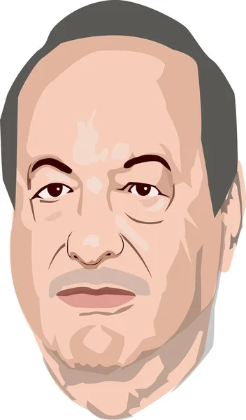 Carlos Slim Helu Portre Çizimi — Stok Vektör