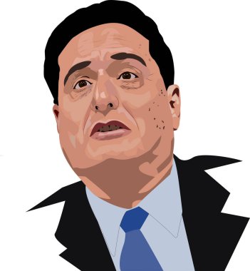 Ron Klain Portre Vektörü İllüstrasyonu