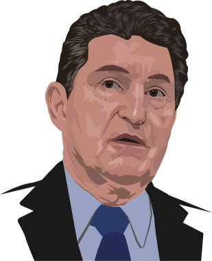 Joe Manchin Portre Vektörü İllüstrasyonu