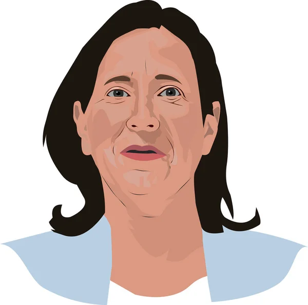 Ilustracja Wektora Portretu Susan Wojcicki — Wektor stockowy