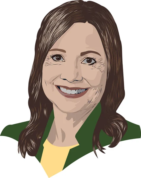 Mary Barra Portrait Vector Illustration — 스톡 벡터