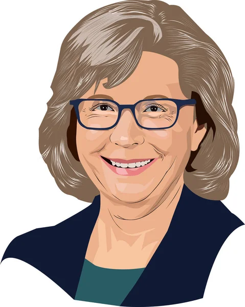 Liz Cheney Retrato Ilustração Vetorial — Vetor de Stock