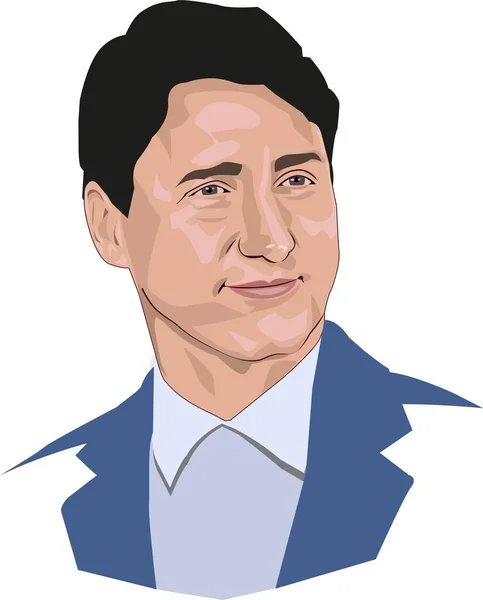 Justin Trudeau Retrato Vector Ilustración — Vector de stock