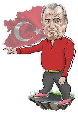 Koç Fatih Terim Portre İllüstrasyonu