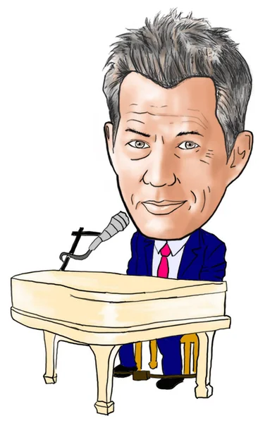 Músico David Foster Retrato Ilustración — Foto de Stock