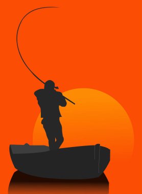 Fishing Flat Vector Illustration 2