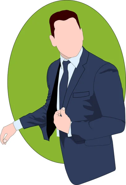 Executive Man Flat Vector Abbildung — Stockvektor