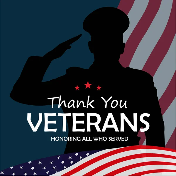 Illustration Vector Graphic Veterans Day Fit Logo Design Resources — Stock Vector